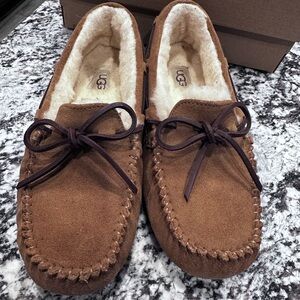 UGG Brown Suede Moccasin Slippers